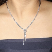 Collar de Diamantes de Corte Brillante Hecho a Mano de Lujo, Cultivado en Laboratorio, Estilo Étnico, Chapado en Rodio, Oro de 14K/18K, Certificado VVS-VS para Mujer