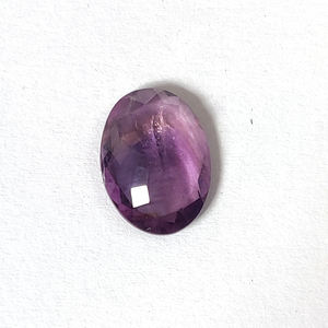 Améthyste naturelle brésilienne à facettes rondes de 8x6mm, pierres précieuses en vrac de cercle d'améthyste bleue coupées et polies - Product Image 4