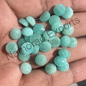 Amazonite ธรรมชาติ12X12มม. กลม Cabochon ทุกขนาดที่มีอยู่แบนกลับเครื่องประดับทำหินอัญมณีหลวม - Product Image 4