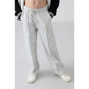 Pantalones Deportivos TommyLife para Niñas de 7 a 15 Años, Corte Ancho, Mezcla de Algodón, Color Gris Jaspeado - Product Image 1