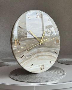 Horloge murale légère en résine époxy Résine époxy Salon meilleur qulatiye Meubles Décoration intérieure Horloge murale personnalisée meilleur - Product Image 3