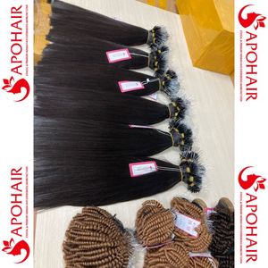 ผมต่อแบบนาโนธรรมชาติ ลอนธรรมชาติ แบบแบน I U TIP  ทำจากผมแท้ Remy คุณภาพสูง  จัดเรียงเกล็ดผม  ต่อแบบเคราติน - Product Image 3