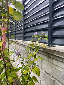 Modern Outdoor Powder Coating Horizontal Louvre Fence Pre-Assembled Galvanized Metal Panels DIY Style Fencing Trellis <b>Gates</b> - Product Image 5