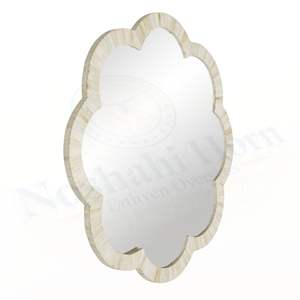 Vendita diretta della fabbrica di alta qualità madreperla intarsio decorativo specchio da parete con un Design ispirato al corno - Product Image 3