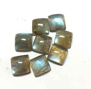 Labradorite naturelle Cabochon carré dos plat pierres précieuses en vrac 3x3mm à 15x15mm pierres de fabrication de bijoux - Product Image 4