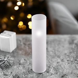 HST2514FR - Frosted Glass Hurricane Candle Shade Chimney <b>Tube</b> [No Bottom] - 2.5 x 14 - Product Image 4