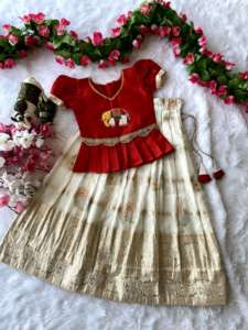 Vêtements ethniques à la mode les plus fantaisistes en soie de Dola en viscose pure Lehenga Choli & Dupatta avec tissage à vendre - Product Image 3