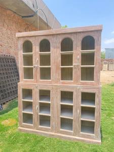 Almirah de madera de diseño antiguo de 2 partes de la mejor calidad, almacenamiento montado en la pared ecológico de madera maciza moderna para comedor y sala de estar - Product Image 3