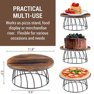 Elegante Soporte para Pastel de Madera con Base de Metal, Ideal para Uso Diario, Desayunos, Refrigerios y Recepciones Informales, Venta al por Mayor desde India - Product Image 4