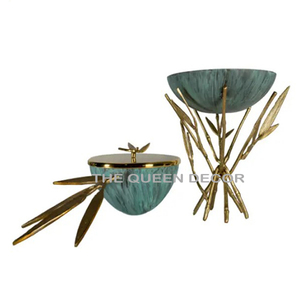 Trending Eco-Friendly Easy Clean Food Grade Metal Bowl & Dish with <b>Tray</b> Steel & Brass Indian Sandalwood Incense Burner - Product Image 2