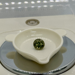 Zirconitas verdes facetadas, fabricación de joyas de alta calidad, piedras preciosas facetadas de corte redondo, piedras sueltas, piedras preciosas de 3,23 quilates - Product Image 6