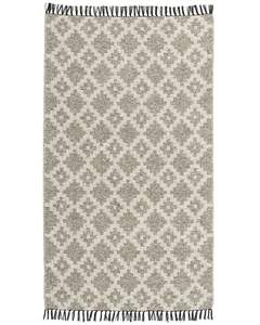 Alfombra de borlas de algodón moderna hecha a mano, alfombra pequeña Bohemia para sala de estar y baño, alfombra Dhurrie tejida a mano - Product Image 5