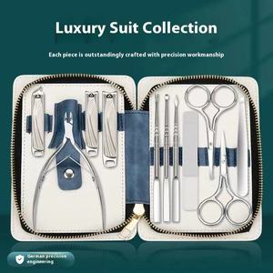 Ensemble complet d'outil de cuticule anti-éclaboussures professionnel de 11 pièces coupe-ongles pour le soin personnel des ongles ensemble de pédicure manucure en acier inoxydable - Product Image 5