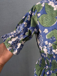 Bohomain ชุดเดรสลำลองแขนยาวพิมพ์ลาย, ชุดเดรสผ้าฝ้ายกันแดดมีกระเป๋าสวมใส่ทุกวันวันหยุดคอทเทจแรงบันดาลใจ - Product Image 3