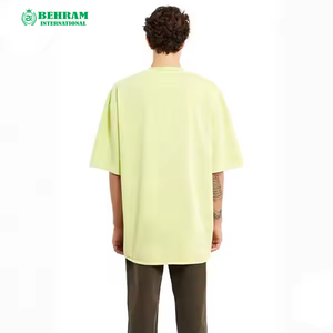 High Quality 100% Cotton Canvas T-Shirt for Men <b>Blank</b> Heavy <b>Weight</b> Oversized Eco-Friendly Breathable Printing Custom Logo - Product Image 5