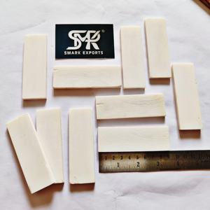 Plaques de poignée de couteau en os de buffle sculpté non poli, naturelles, brutes, écologiques, pour la fabrication de poignées de couteau personnalisées, Inde - Product Image 2