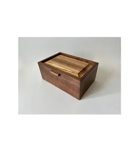 전통 나무 보석 보관함 최고 품질의 기념일 선물 액세서리 아카시아 나무 상자 베스트 셀러 제품