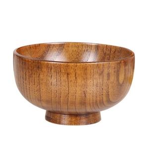 Bol en bois naturel fabriqué à la main avec design sculpté anneaux de serviette de taille personnalisable pour salade ou fruits pour la fête ou la table - Product Image 3