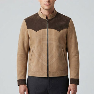 Luxury Men <b>Suede</b> <b>Leather</b> <b>Jacket</b> With Smooth Finish Comfortable Regular Fit Durable Stitching And Versatile Everyday Fashion - Product Image 3