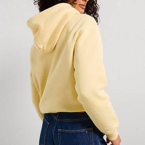 Unique Design Latest <b>Yellow</b> Women's Classic Drawstring Hoodie Top Selling Anti-Wrinkle And Breathable Blank <b>Hoodies</b> For Women - Product Image 1