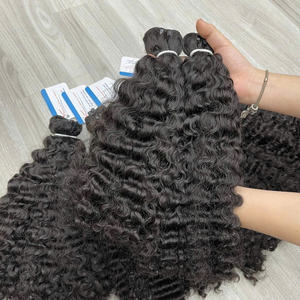 Super vente!!! Paquets de cheveux bruts doublement étirés Extensions de cheveux bouclés birmans Steam Big All-Length with Lace Closure pour la fabrication de perruques - Product Image 2