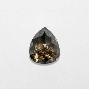 Diamant naturel 0,88 ct, forme poire, couleur sel et poivre, pour la fabrication de bijoux, certifié IGI, excellente et bonne taille - Product Image 1