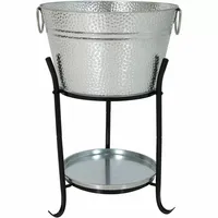 Seau à boisson design de luxe en acier inoxydable pour fête, bar à domicile, hôtel, bière, vin, champagne, glace, porte-bouteille en gros