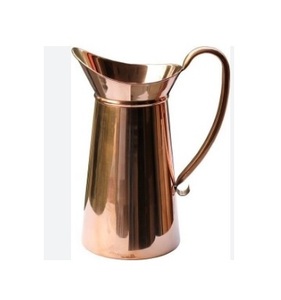 Pichet à eau en cuivre martelé à la main de qualité restaurant avec verres et bouilloire élégants en métal et verre - Product Image 5