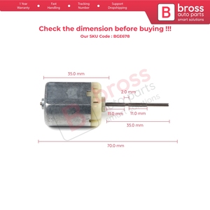 Motor de eje estriado BGE678 FC 280 12V DC 35.00 mm para cerradura de puerta de coche, actuador de tapa de combustible, reparación de espejos plegables - Product Image 6