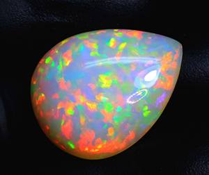 Étonnante pierre précieuse de cabochon de poire d'opale éthiopienne-Welo Rainbow Flashy Opal Gems-Lisse Loose Huge Stone For Jewelry Purpose - Product Image 1