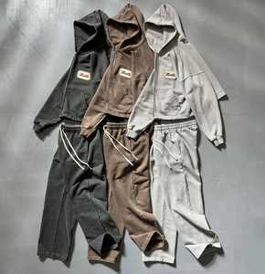 Conjunto Deportivo Unisex Informal de Moda, Lavado Ácido, Ecológico, Grueso, para Invierno, para Deportes, Viajes y Uso Diario - Product Image 1