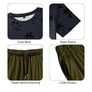 Mode été respirant deux pièces survêtement hommes haute qualité t-shirts ensembles hommes décontracté shorts ensembles - Product Image 6