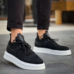 Mancini Chaussures de marche pour homme CH2408 TBT Fusion Noir Blanc Anthracite Beige - Product Image 1