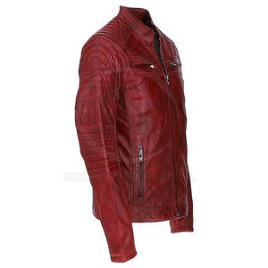 Veste en cuir de vache décontractée, respirante, coupe-vent, imperméable, écologique, mode urbaine, grande taille, col montant, hiver - Product Image 4