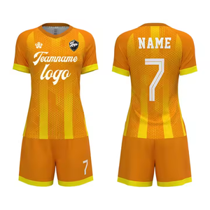 Championnat de ligue dames maillot de football haute qualité demi manches personnalisé femmes Football attrayant couleur filles uniforme - Product Image 2