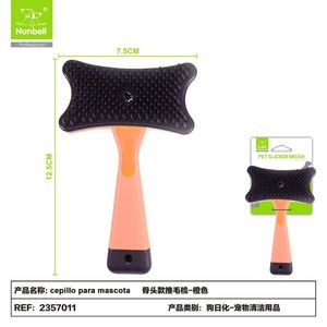 Wholesale Manufacturer's Bone Shape Dog Cat Grooming <b>Brush</b> <b>Pet</b> Slicker <b>Brush</b> for Hair Removal and Deshedding - Product Image 1
