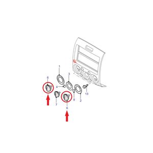 ปุ่มปรับอุณหภูมิเครื่องทำความร้อน Bt50 MAZDA ซ้ายและขวา [1ชิ้น] 2006-2008 - Product Image 4