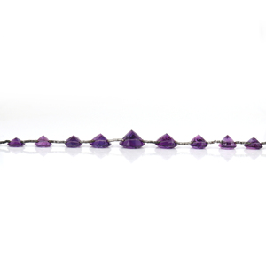 100% Natural genuino púrpura amatista ovalada en forma de taladro facetado hilo corte tamaño libre fabricación de joyas hechas a mano piedras preciosas sueltas - Product Image 4