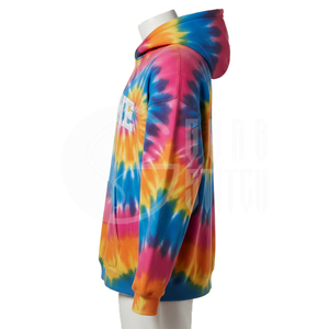 Sudadera con Capucha Tie Dye para Hombre, Mezcla de Poliéster/Algodón, Tela de 300g, Bolsillos, Corte Regular, Informal, Sudadera de Invierno - Product Image 5