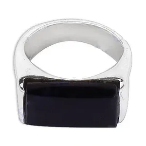 Anillo de Plata 925 con Piedra de Ónix para Hombre, Joyería con Gema Negra - Product Image 2