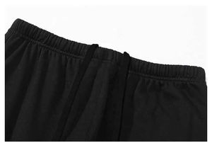 Pantalon de survêtement décontracté évasé de haute qualité avec logo personnalisé, 350 GSM, délavé au soleil, strass, fermeture à cordon pour homme - Product Image 4