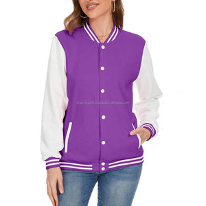 Chaqueta Letterman de Moda Primavera, Ropa de Invierno, Abrigo para Mujer, Chaqueta Varsity Personalizada para Dama, Chaqueta Varsity de Béisbol, Auténtica - Product Image 1