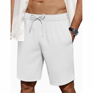 Pantalones cortos deportivos de talla grande para niños con logotipo personalizado, pantalones cortos de malla de gimnasio de algodón 100% con bolsillo, pantalones cortos de baloncesto con patrón sólido - Product Image 3