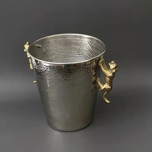 Excelente diseño Metal Farmhouse Steel Tub Wine Beer Bottle Bucket con doble asa para botella de vino - Product Image 3