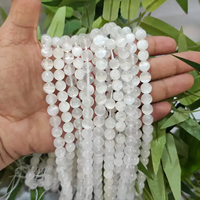 Perles en vrac d'agate blanche de 8 mm, prix d'usine en gros, perles de cristal naturel authentiques, décoration Feng Shui pour la maison