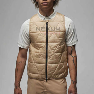 Venta al por mayor sin mangas acolchado personalizado chaleco de alta calidad por encargo del cuello del soporte cremallera Puffer Chaleco de poliéster hombres chaleco acolchado - Product Image 1