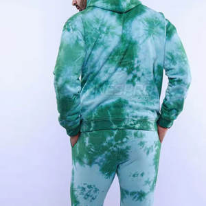 2025 hiver mode à capuche hommes cravate teinture solide survêtement manches longues de haute qualité pour un usage décontracté - Product Image 5