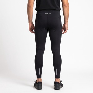 Collants de course pour hommes avec poches sur les cuisses, en nylon et élasthanne, poches zippées, réfléchissants, logo personnalisé, vente en gros OEM - Product Image 2