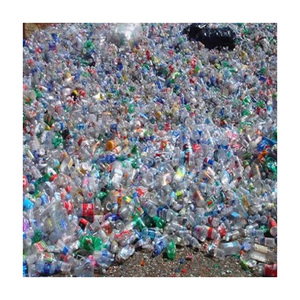 Déchets de bouteilles PET en gros, flocons de plastique transparent bleu vert - Product Image 3