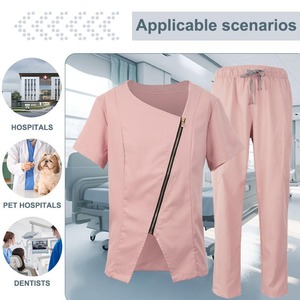 ชุดยูนิฟอร์มสำหรับคลินิกสปาในโรงพยาบาลชุดพยาบาลสำหรับทั้งชายและหญิงชุดยูนิฟอร์มขัดคอวีแฟชั่น - Product Image 5